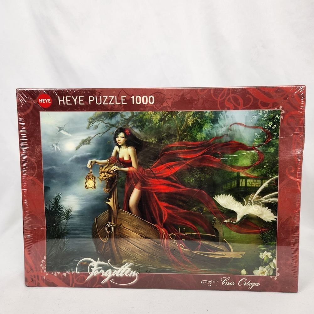 New Sealed Heye Puzzle Forgotten by Chris Ortega "Swans" 29389 1000 pc Fantasy‎